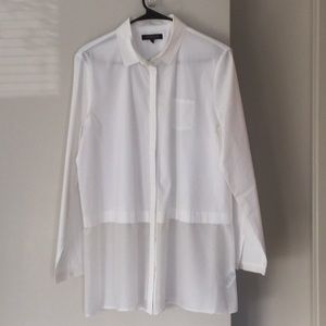 WHITE LAFAYETTE 148 NY SHIRT SZ L
